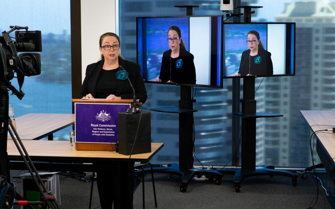 Lawyer speaking at a Disability Royal Commission hearing