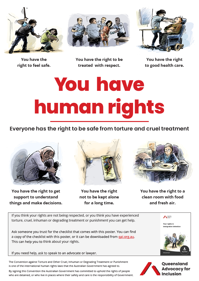Image of "You have human rights" poster. PDF and Word versions available.