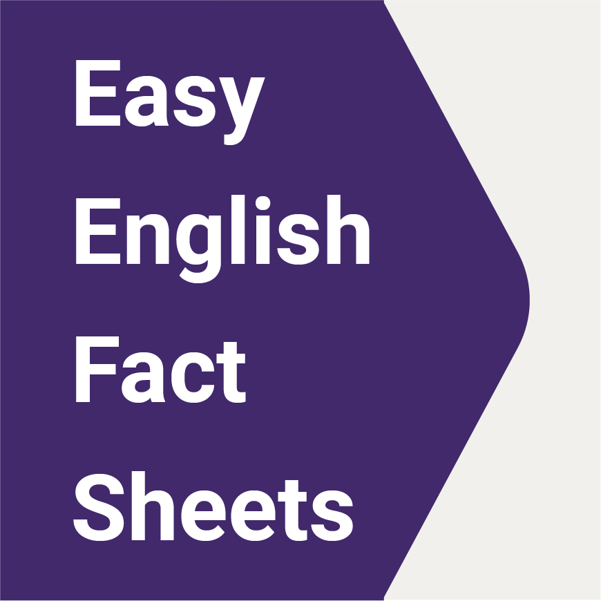 Easy English fact sheets