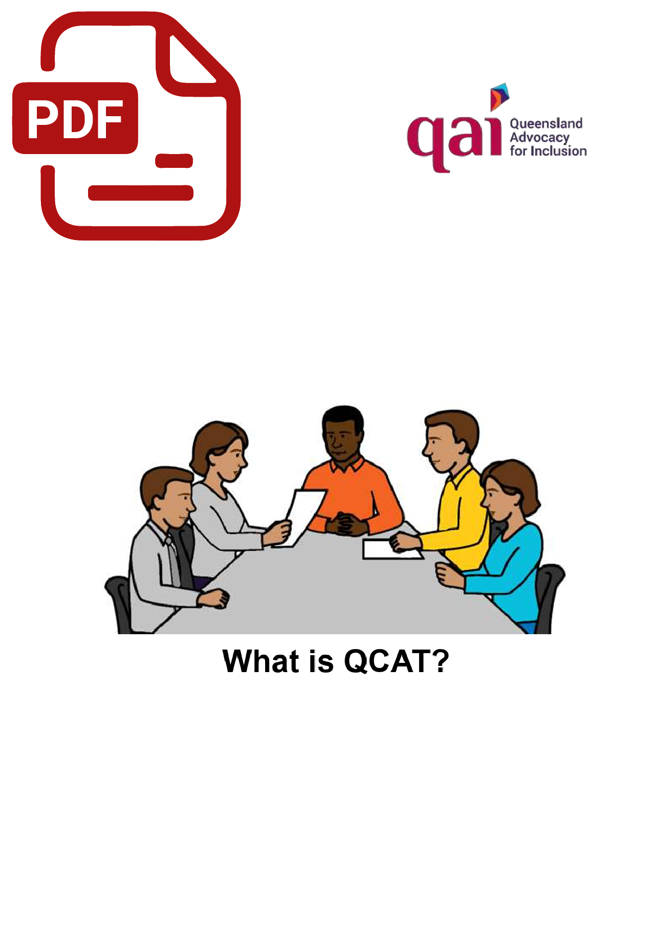 PDF Coverpage for What is QCAT EE Cover page from QCAT fact sheet with PDF icon