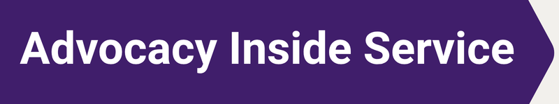 Advocacy Inside Service Tile that links to the Advocacy Inside Program below